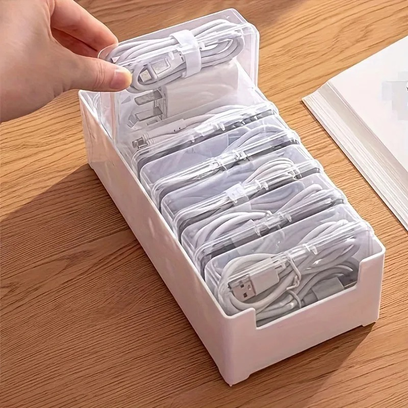 Home Office Organization - صندوق تخزين كابلات البيانات بـ 7