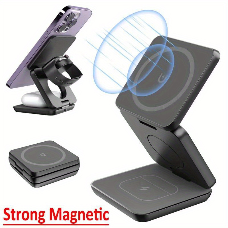Desk Charging Station - شاحن لاسلكي سريع 3 في 1