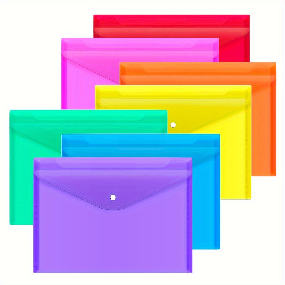 Home Office Organization - أكياس ملفات بحجم A4/ليتر مع زر