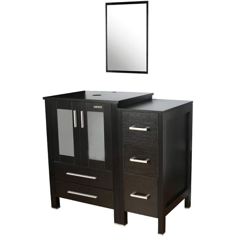Drawer Pedestal Cabinet - طقم حمام عميق بقاعدة 36 بوصة،