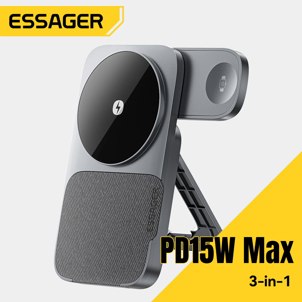 Desk Charging Station - Essager 3 في 1 حامل شاحن