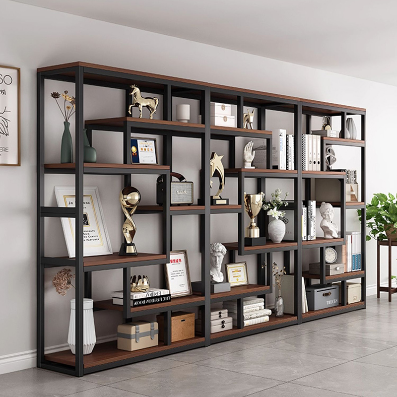 Home Office Interior Design - رفوف مجلات مكتبية، أرفف كتب معدنية