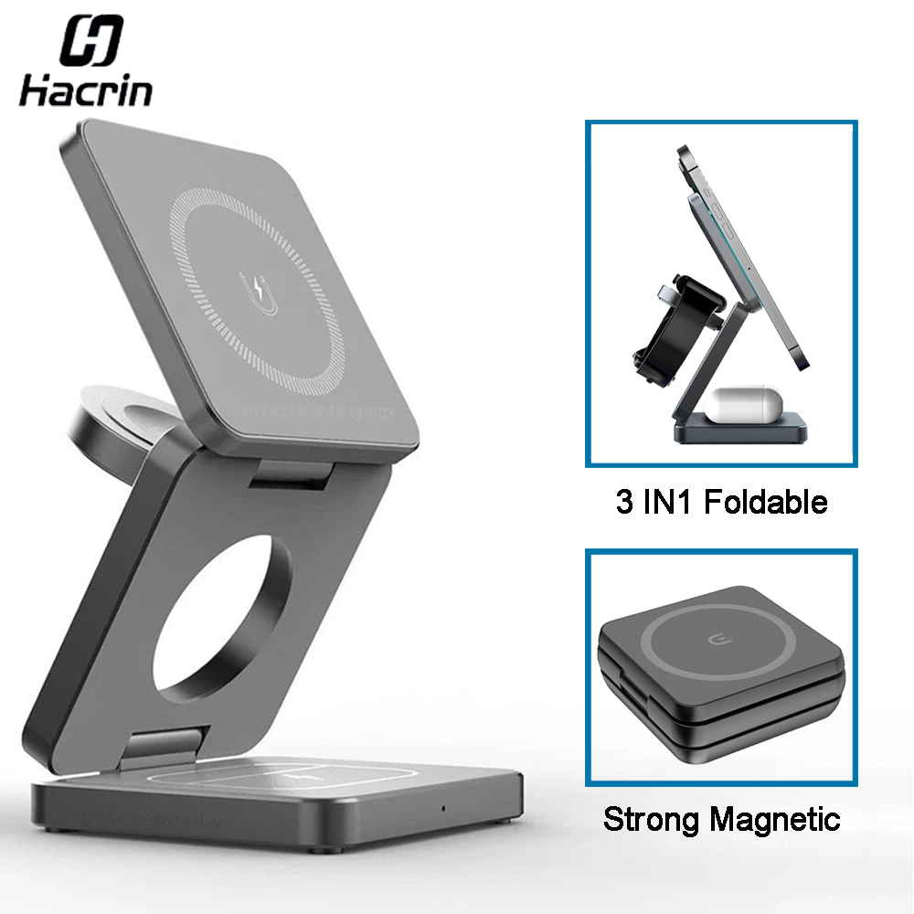Desk Charging Station - شاحن لاسلكي 3 في 1 محطة