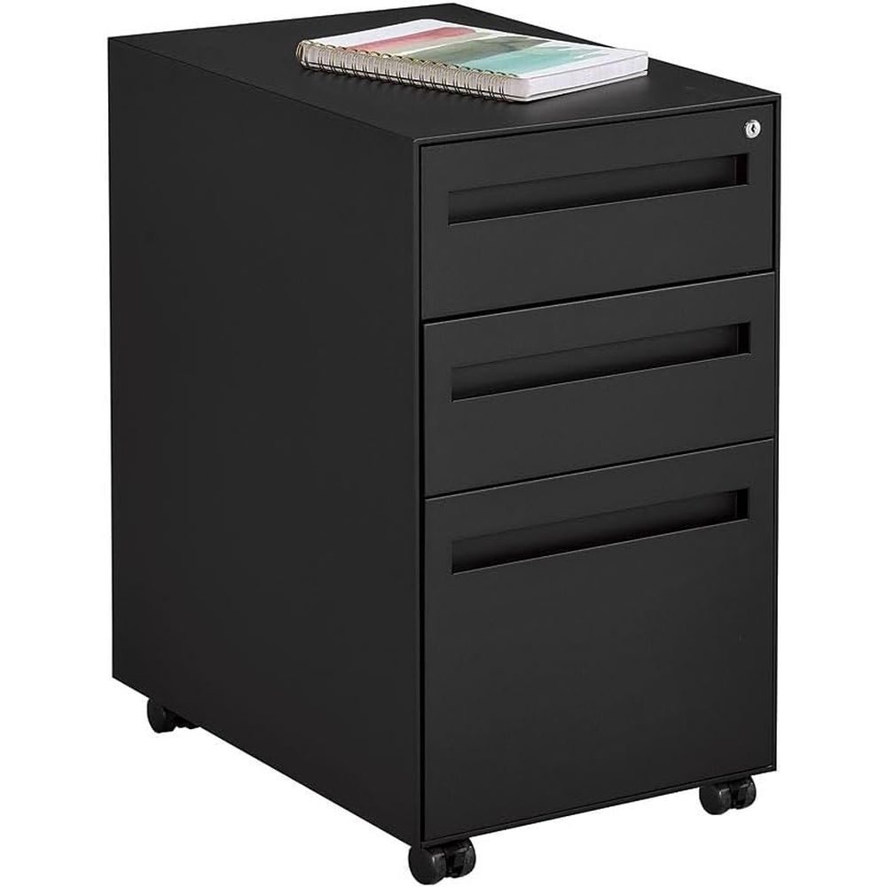 Drawer Pedestal Cabinet - خزانة بقاعدة مع قفل، 3 أدراج،