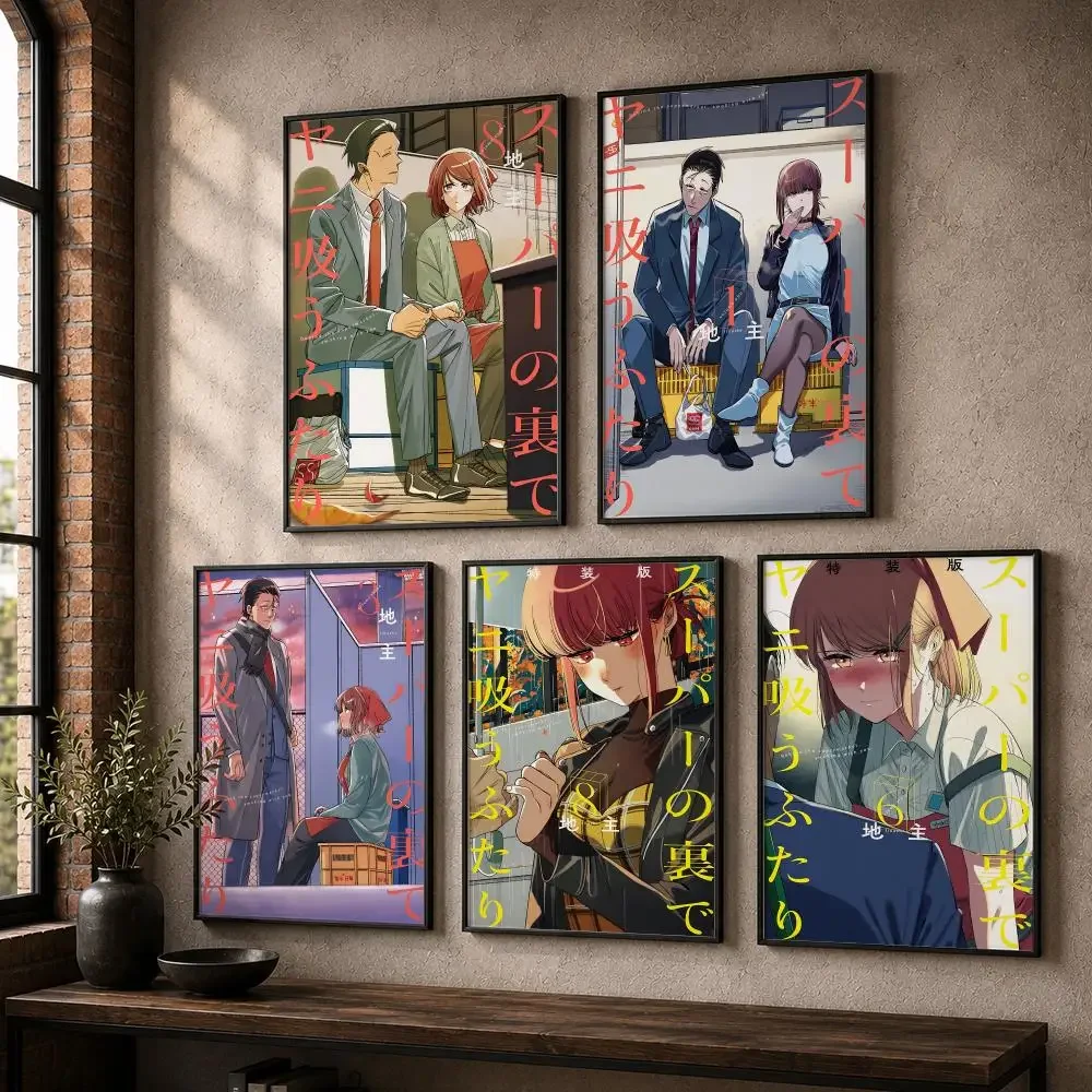Home Office Romance Manga - لوحات فنية جدارية قماشية بتصميم رومانسي