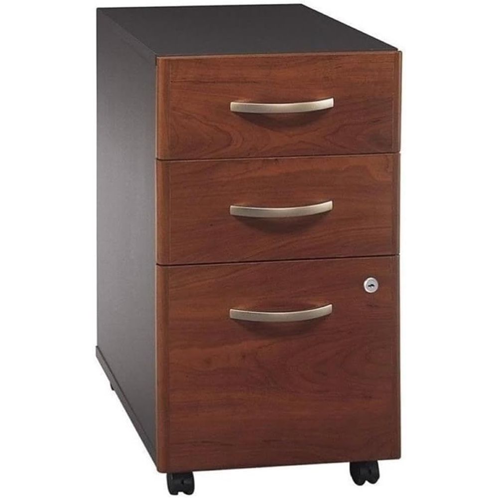 Drawer Pedestal Cabinet - خزانة ملفات متحركة، بلون الكرز، أدراج