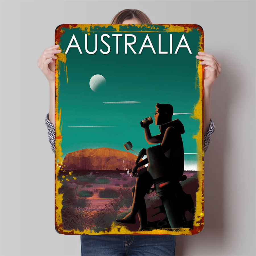 Home Office Australia - أستراليا المشهد ريفي جدار معدني الفن