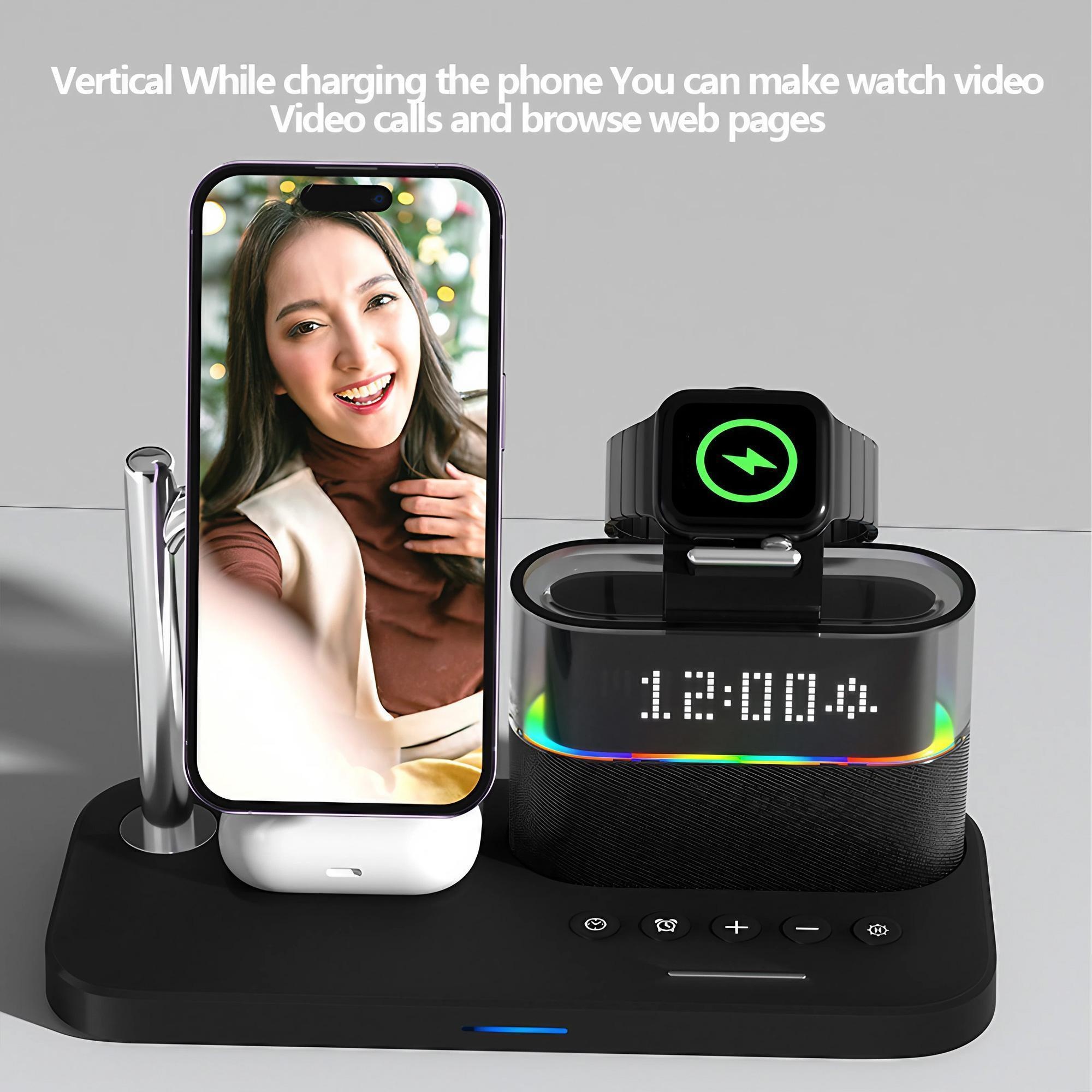 محطة شحن لاسلكية مغناطيسية لله - مراجعة Desk Charging Station وسعره