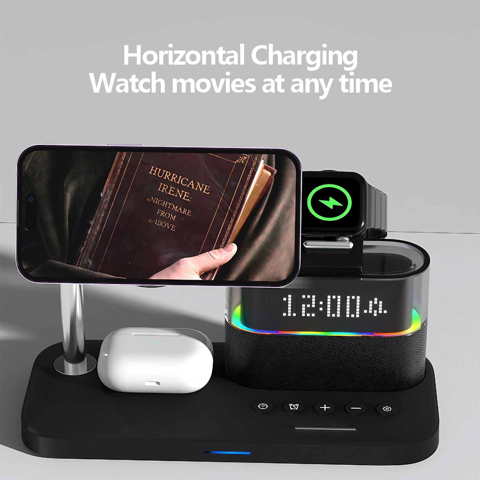 محطة شحن لاسلكية مغناطيسية لله - مراجعة Desk Charging Station وسعره