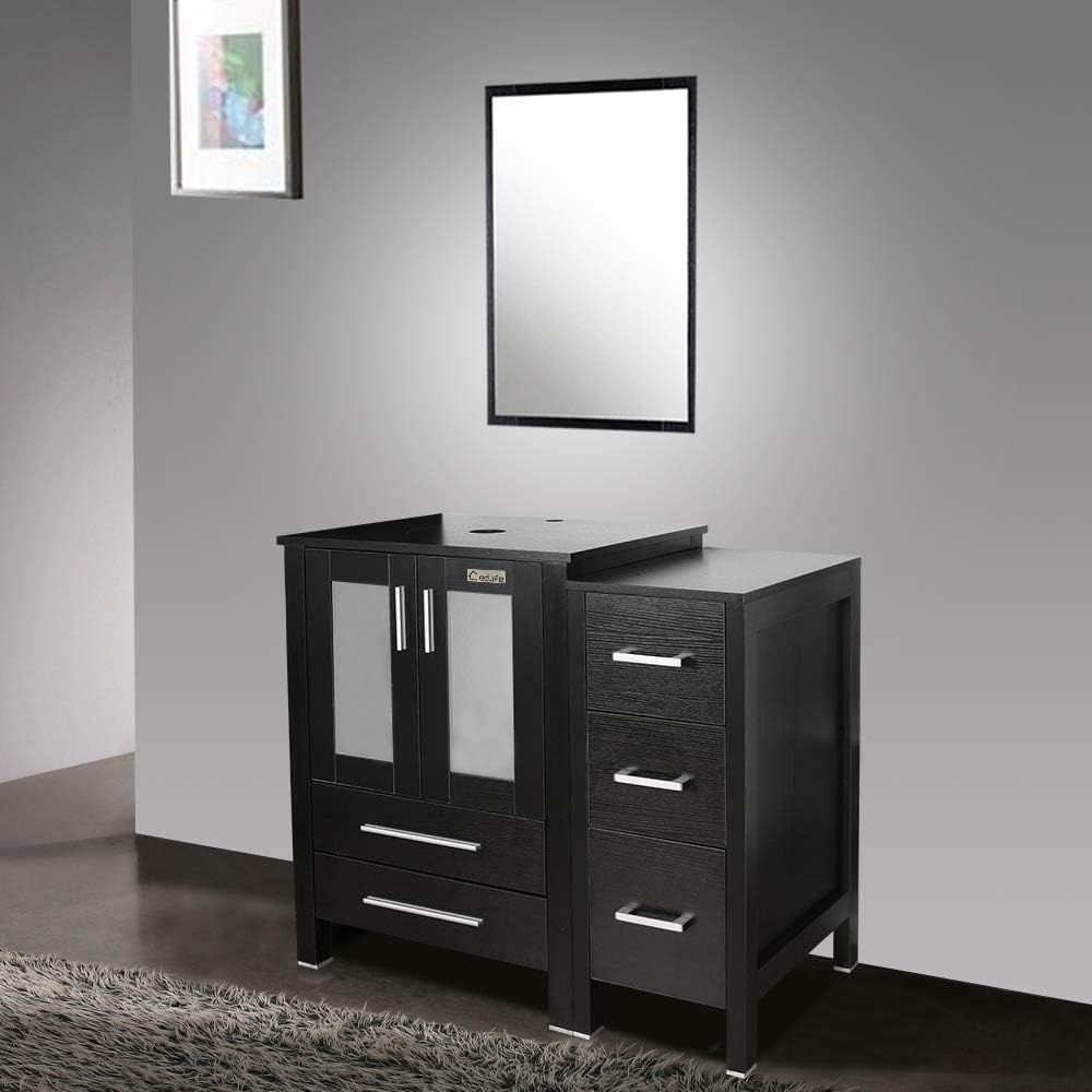 طقم حمام عميق بقاعدة 36 بوصة،  - مراجعة Drawer Pedestal Cabinet وسعره