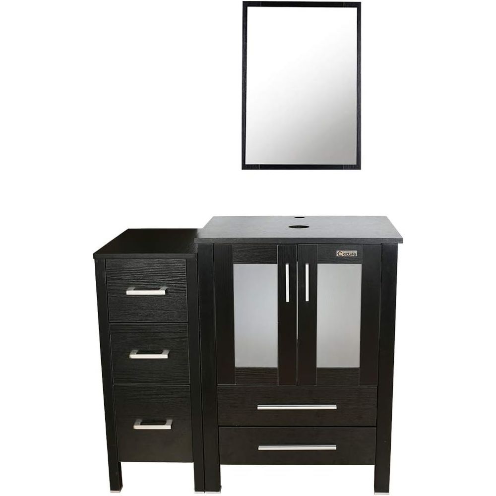 طقم حمام عميق بقاعدة 36 بوصة،  - مراجعة Drawer Pedestal Cabinet وسعره