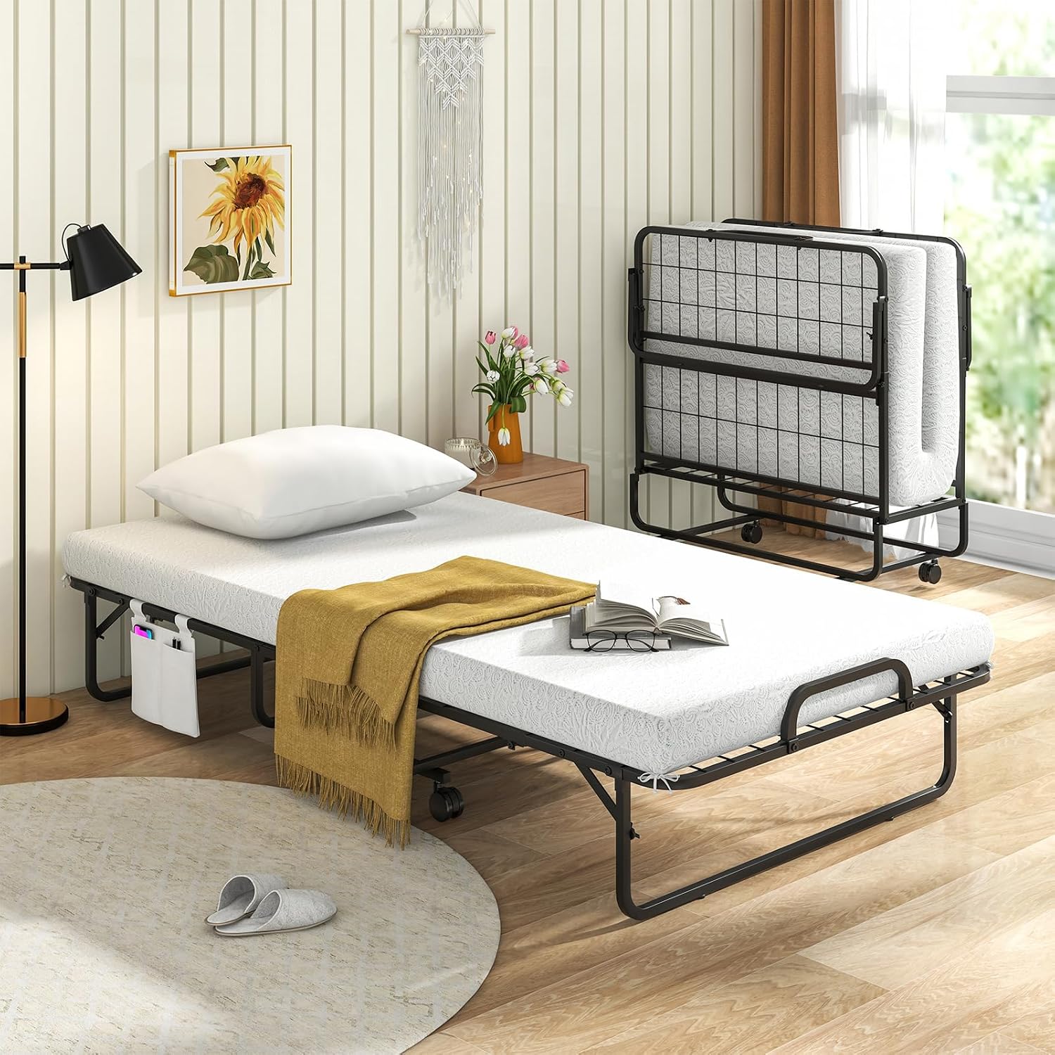 سرير قابل للطي مقاس 75 بوصة مع - مراجعة Home Office Guest Room وسعره