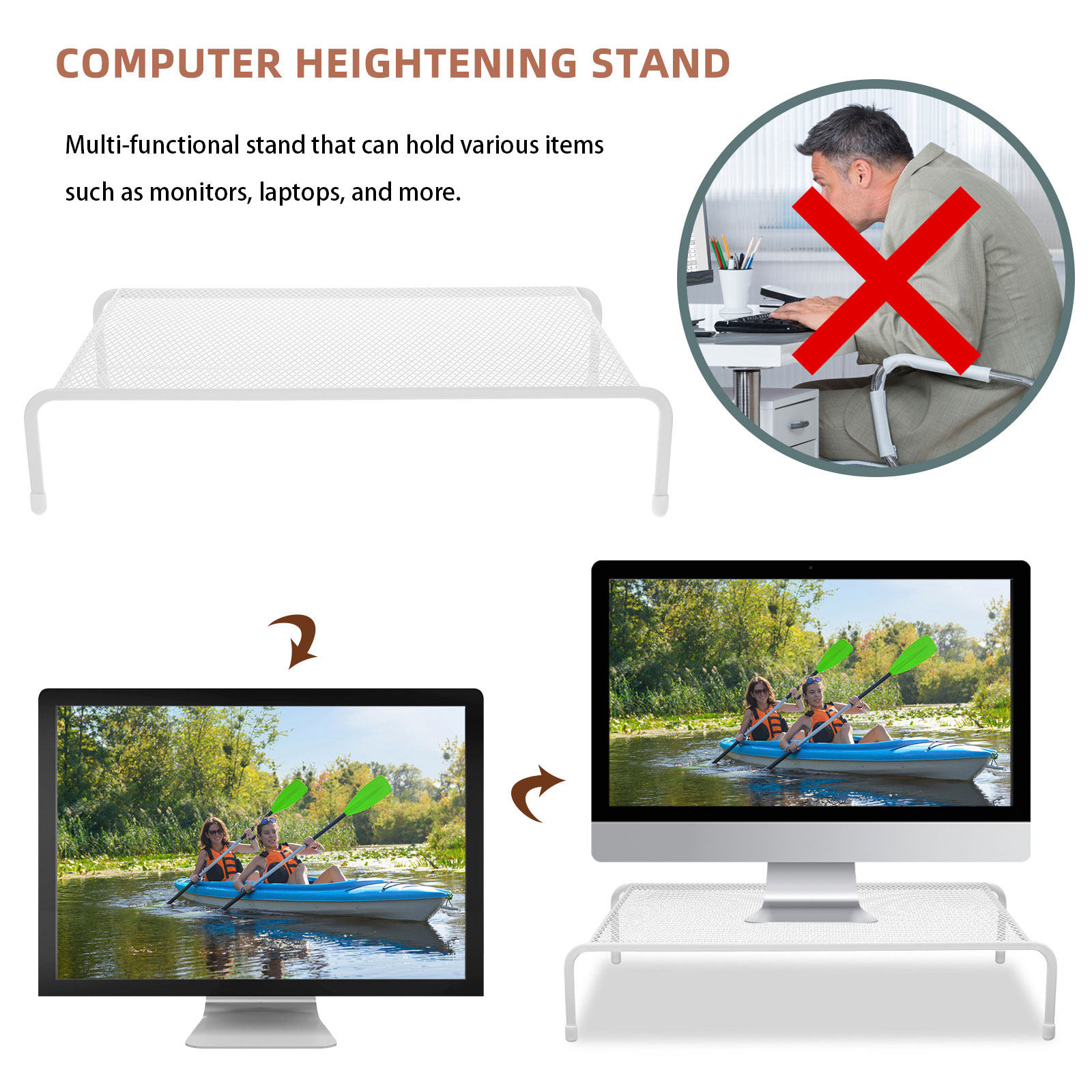 حامل شاشة حديدي متين ذو طبقة و - مراجعة Monitor Riser Stand وسعره