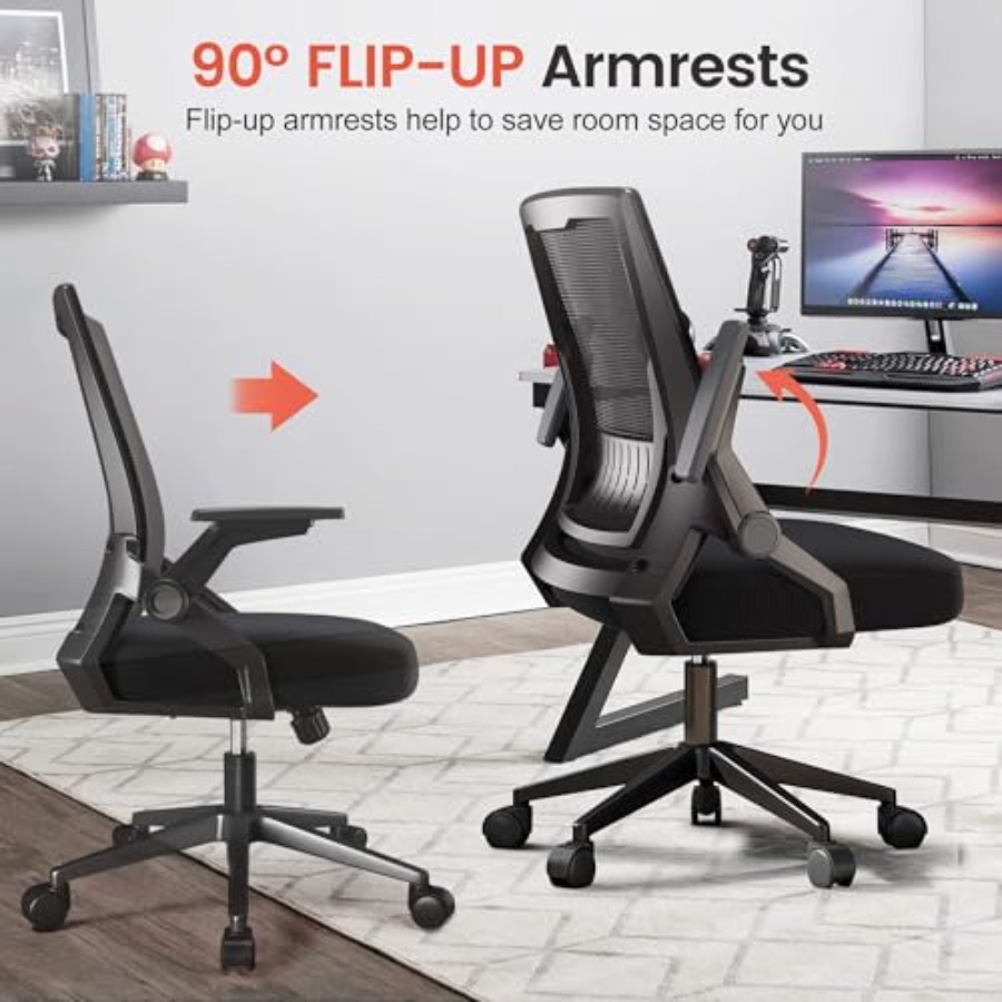 كرسي مكتب مريح مع مساند ذراع ق - مراجعة Home Office Ergonomics وسعره