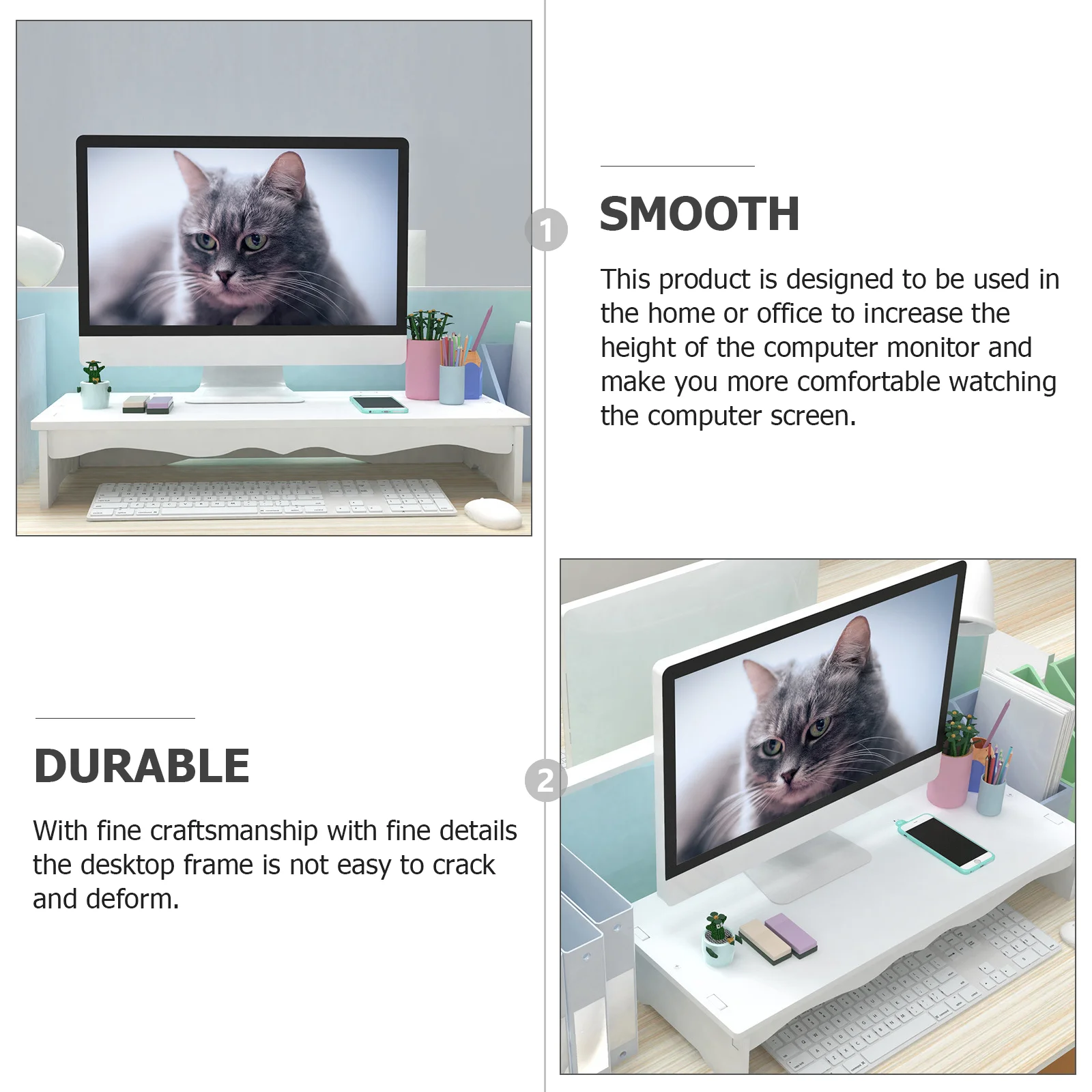 الكمبيوتر زيادة الرف رصد قوس ل - مراجعة Monitor Riser Stand وسعره