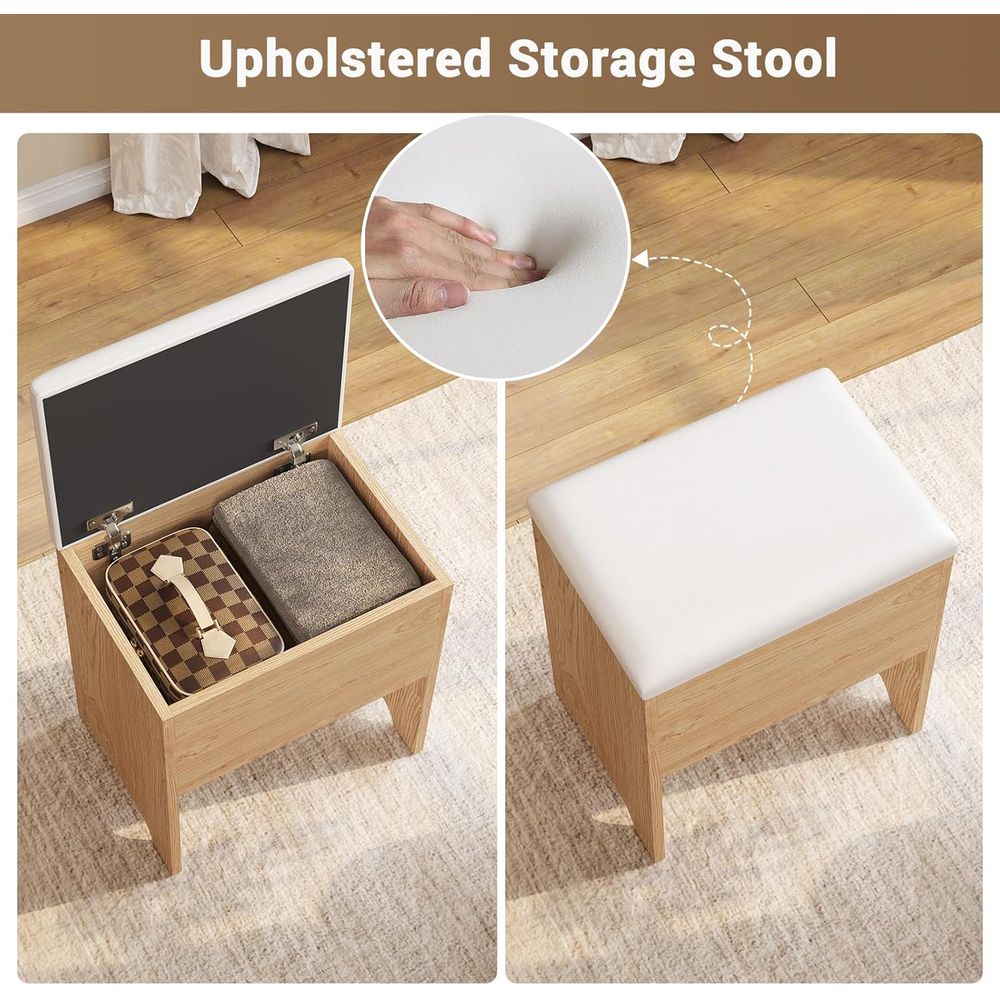 طاولة تجميل BTHST مع إضاءة ومح - مراجعة Desk Charging Station وسعره