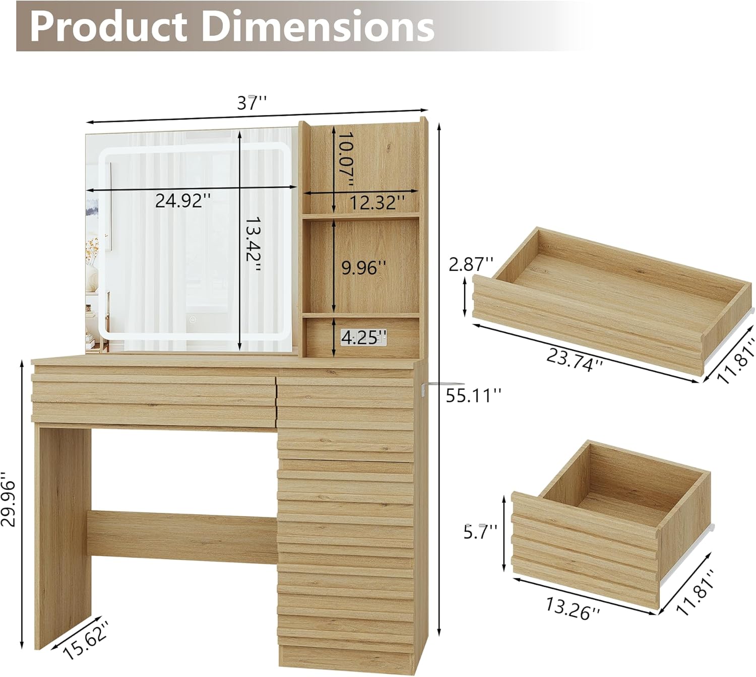 طاولة زينة لغرفة النوم من خشب  - مراجعة Desk Charging Station وسعره