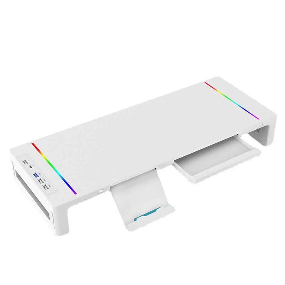 حامل شاشة مع إضاءة RGB ومنافذ  - مراجعة Monitor Riser Stand وسعره