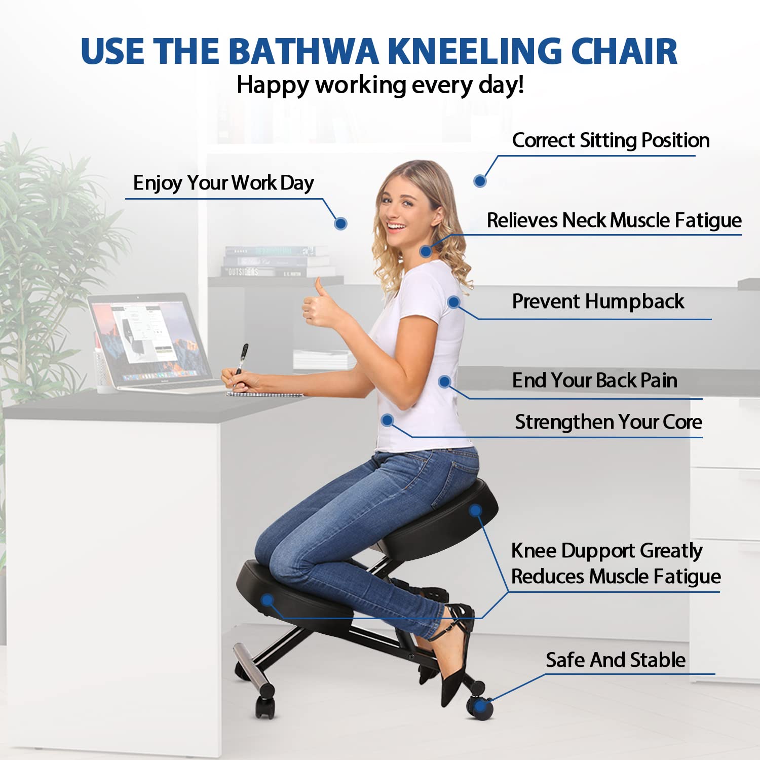 كرسي للركوع مريح للمكتب، مقعد  - مراجعة Home Office Ergonomics وسعره
