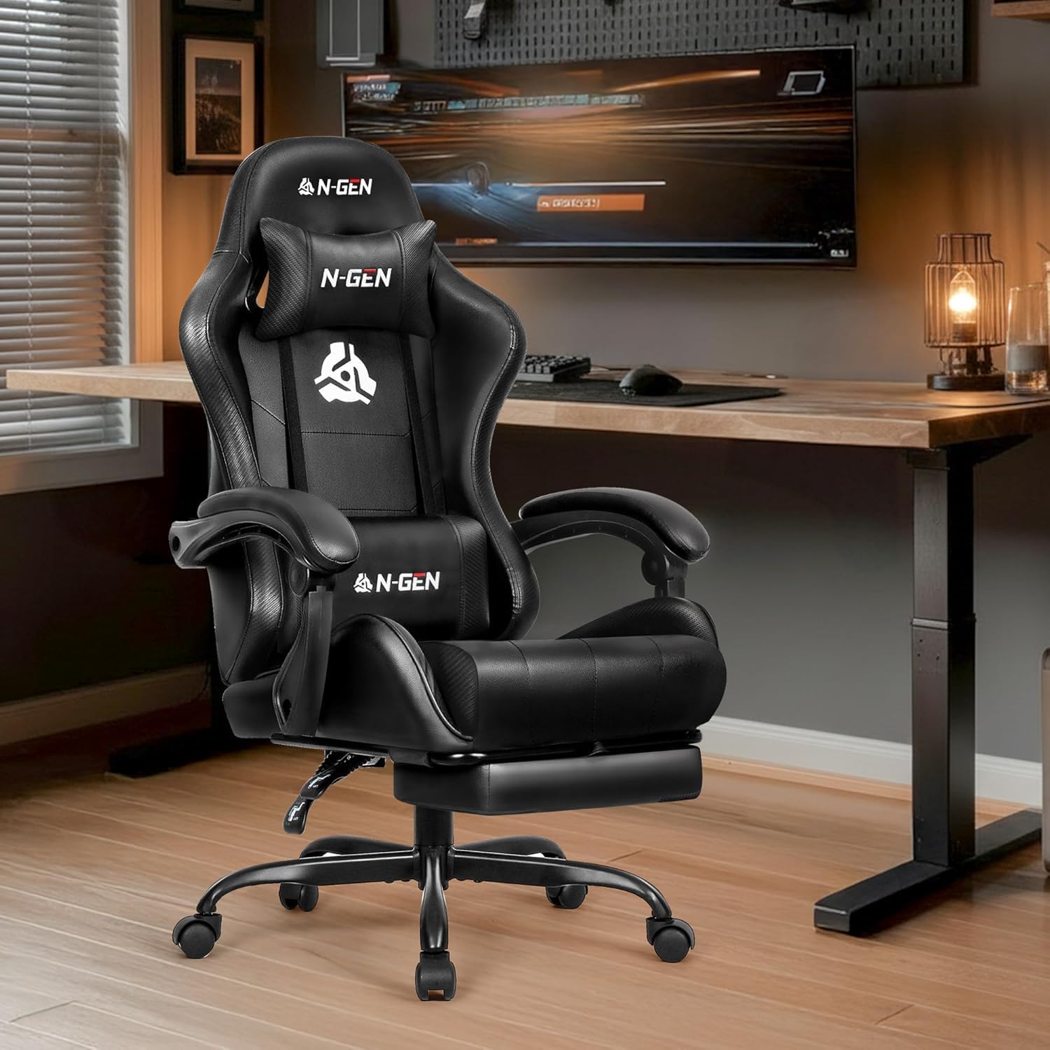 كرسي ألعاب مع مسند للقدمين ودع - مراجعة Home Office Ergonomics وسعره