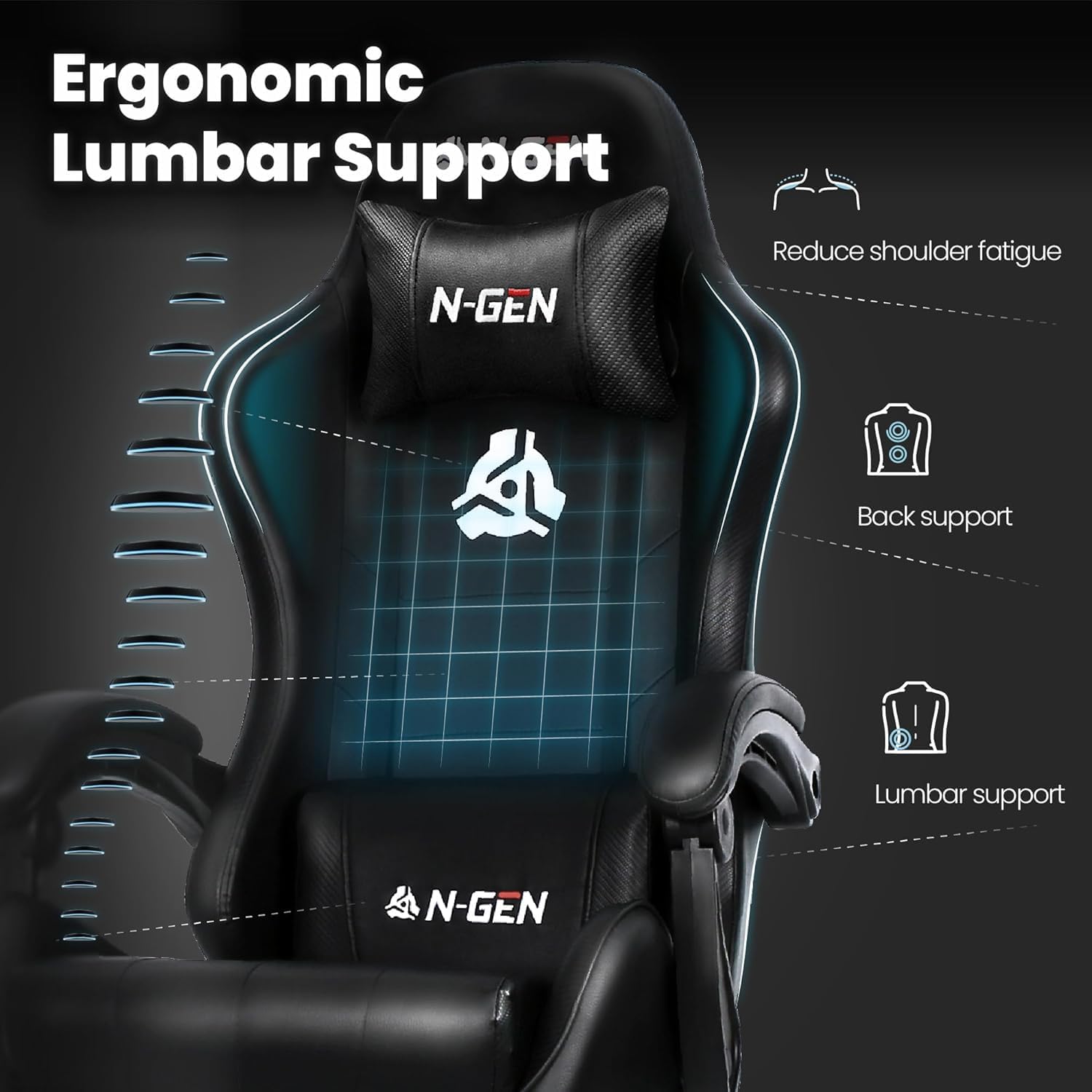 كرسي ألعاب مع مسند للقدمين ودع - مراجعة Home Office Ergonomics وسعره