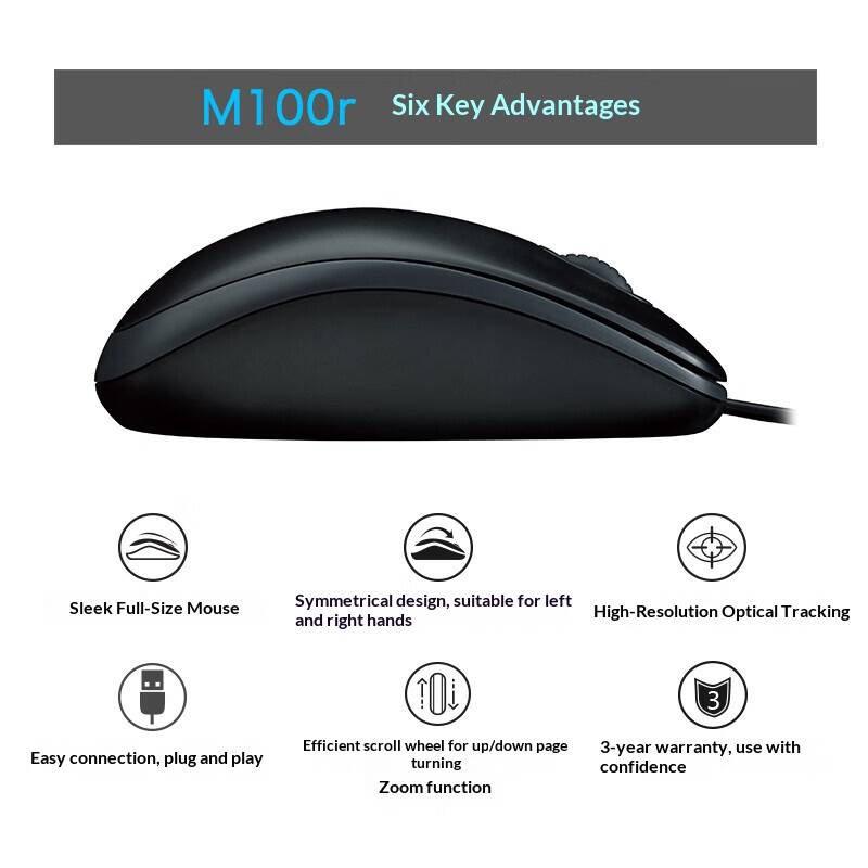 فأرة لوجيتك M100R سلكية بمنفذ  - مراجعة Home Office For Mac وسعره