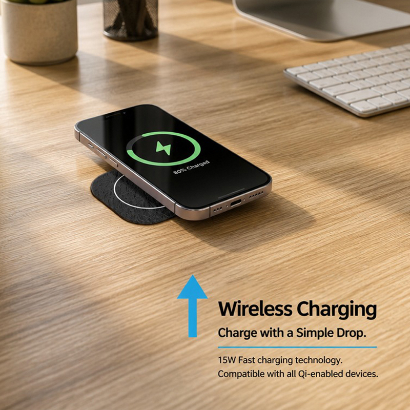 شاحن لاسلكي مدمج في المكتب بقو - مراجعة Desk Charging Station وسعره