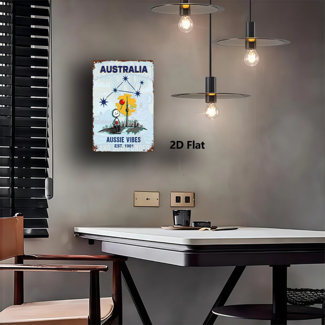 لافتة معدنية مسطحة ثنائية الأب - مراجعة Home Office Australia وسعره