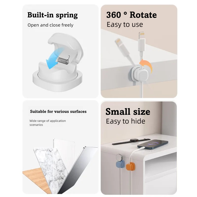 منظم كابلات لاصقة، مشبك كابل،  - مراجعة Home Office Organization وسعره