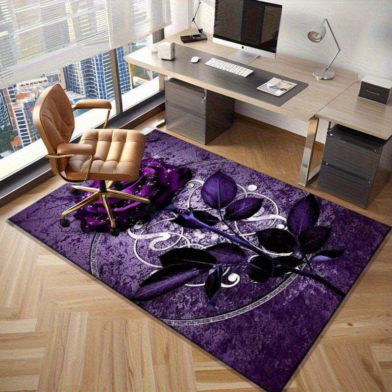 سجادة أوراق أرجوانية لديكور ال - مراجعة Home Office Interior Design وسعره