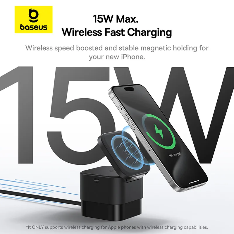 Baseus 3 في 1 حامل شاحن لاسلكي - مراجعة Desk Charging Station وسعره