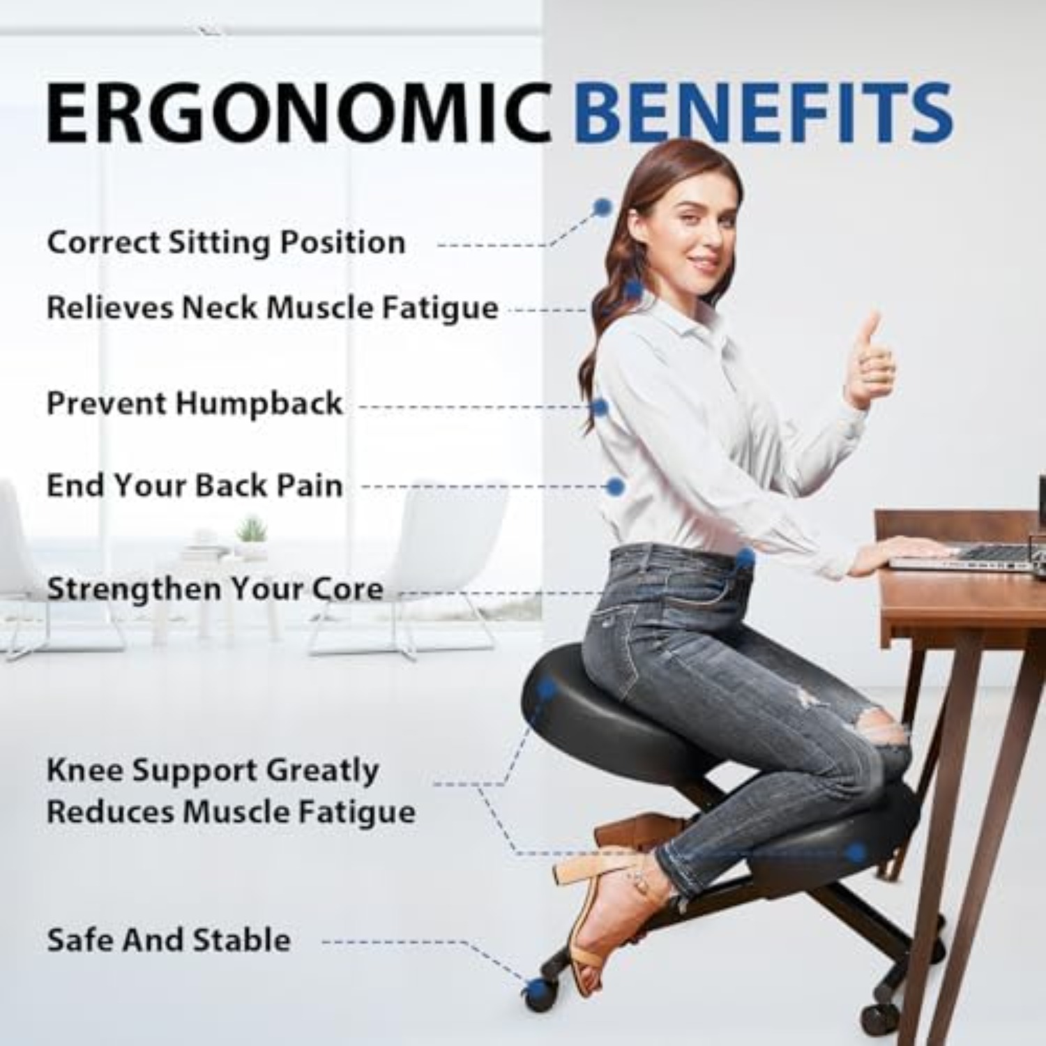 كرسي ركوع مريح، كرسي تأمل قابل - مراجعة Home Office Ergonomics وسعره