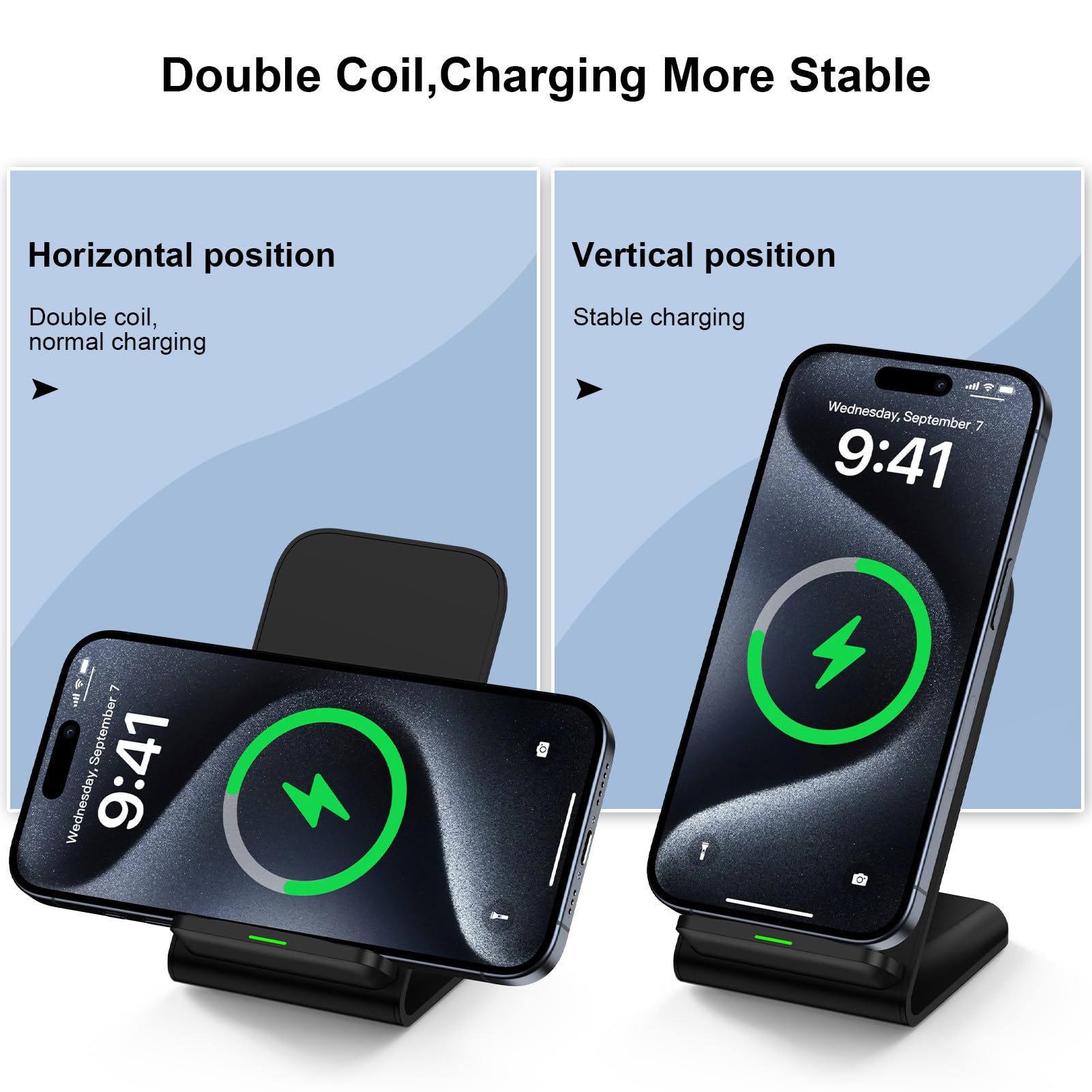 شاحن لاسلكي 15 واط مع حامل هات - مراجعة Desk Charging Station وسعره