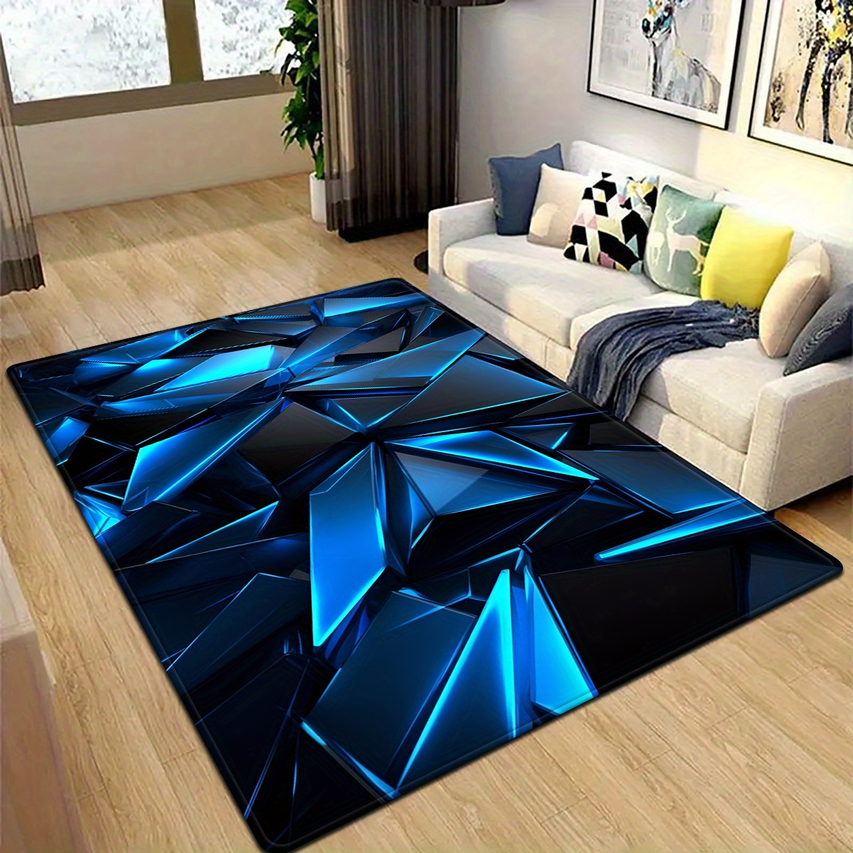 سجادة أرضية بتصميم مجرة فنية و - مراجعة Home Office Interior Design وسعره