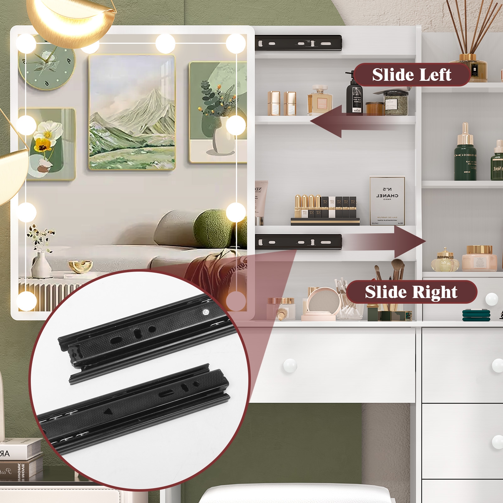 طاولة زينة حديثة بيضاء لغرفة ا - مراجعة Home Office Guest Room وسعره