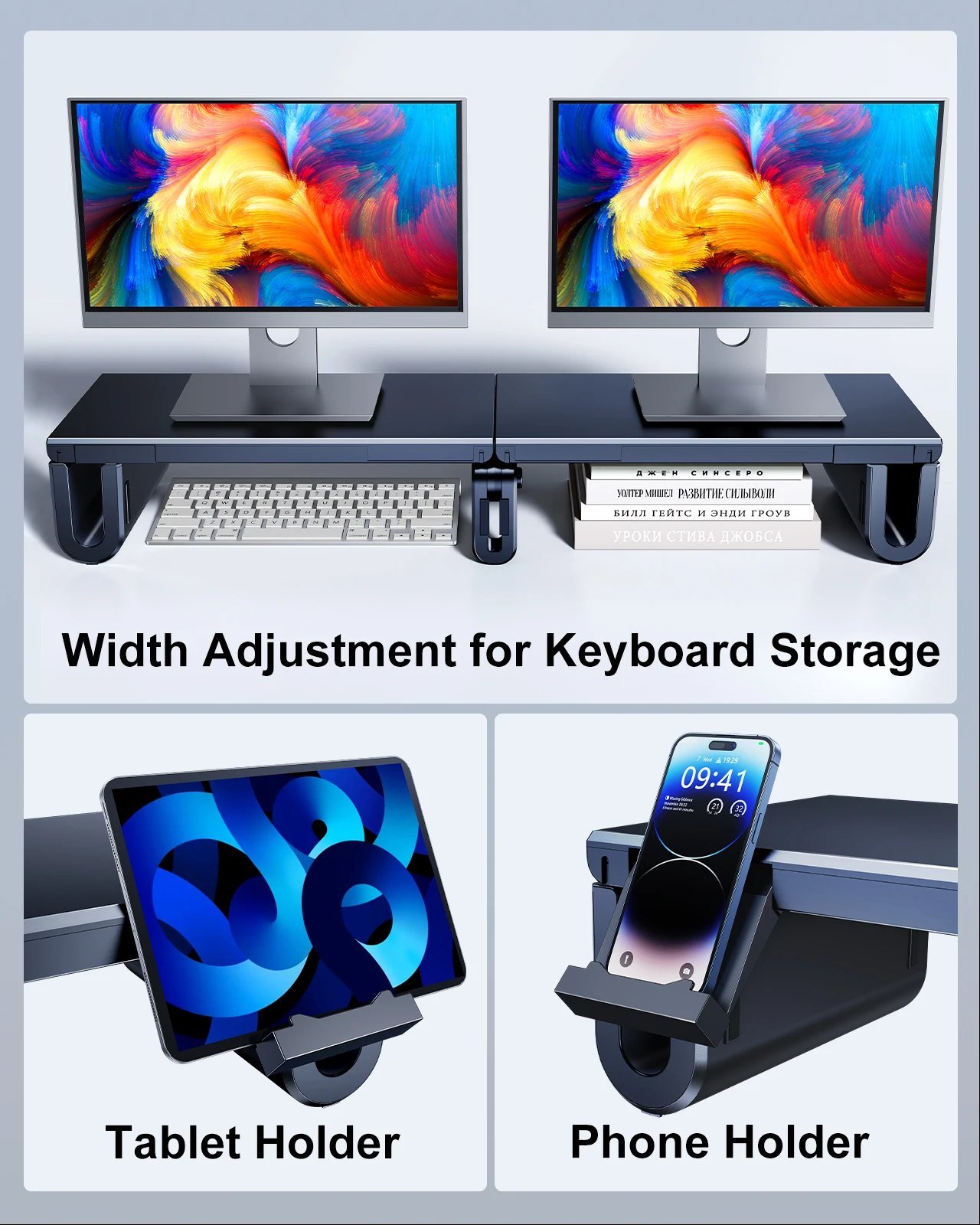 Oatsbasf حامل شاشة مزدوج ارتفا - مراجعة Monitor Riser Stand وسعره